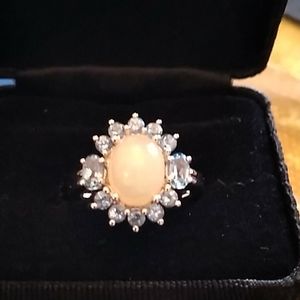 Never worn Colleen Lopez Eithopian and Blue Topaz Ring